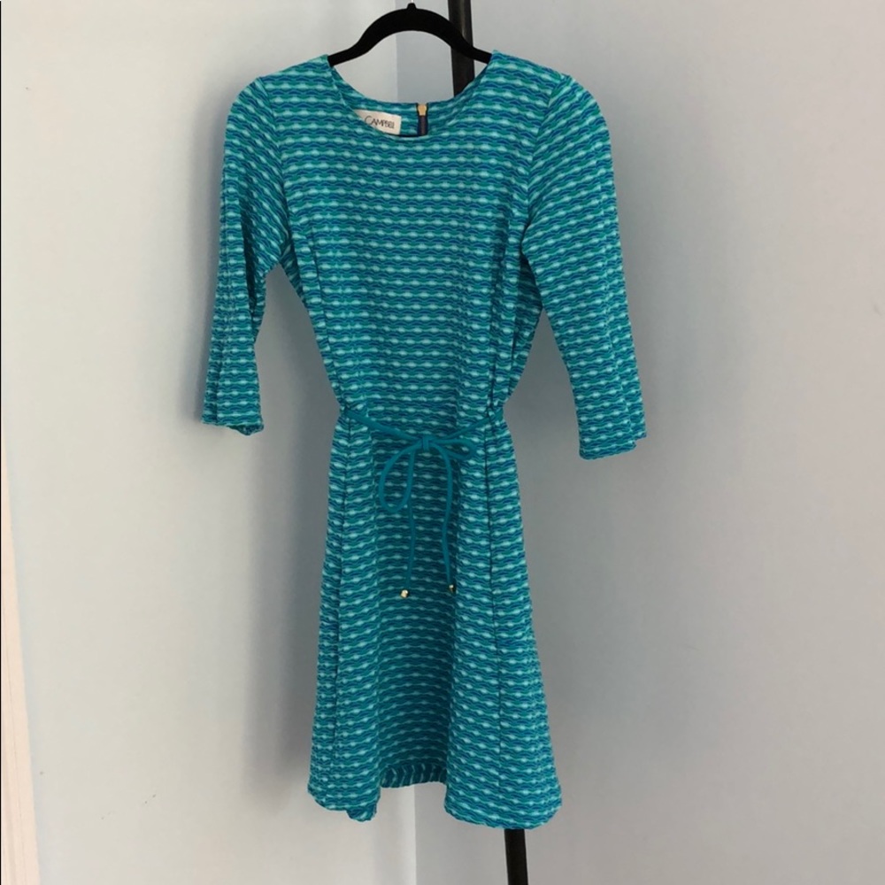 Sara Campbell blue tie dress